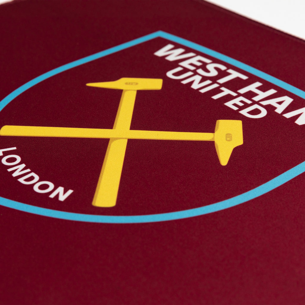 West Ham FC Easy Glide Action Mouse Mat - Front with side logo perspective